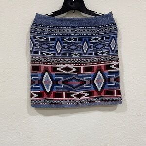 Karen Kane Geometric Mini Skirt - Navy, Rose, Ivory